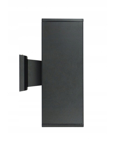 Lampa ścienna ADELA IP54 czarna z podwójnym oświetleniem, nowoczesny design do przestrzeni zewnętrznych
