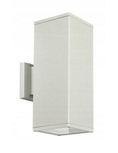 Nowoczesny kinkiet zewnętrzny ADELA E27 - szary, dwustronne światło, IP54, trwałe aluminium, elegancka oprawa.