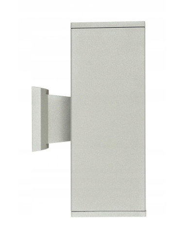 Nowoczesny kinkiet zewnętrzny ADELA E27 - szary, dwustronne światło, IP54, trwałe aluminium, elegancka oprawa.