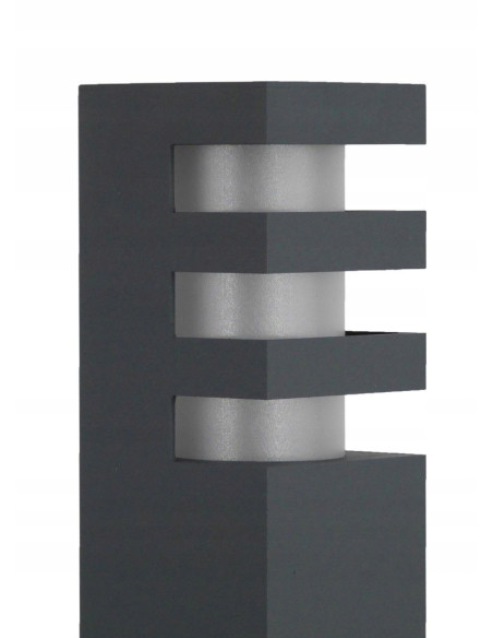 Elegancka lampa ogrodowa RADO, 75 cm, IP54, E27, ciemnoszara, nowoczesny design do oświetlenia ścieżek.