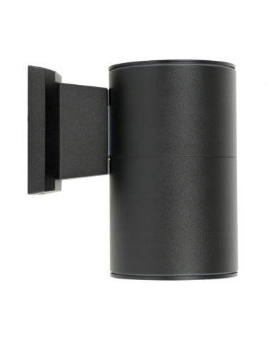 Nowoczesny kinkiet zewnętrzny ADELA E27 - elegancka oprawa z aluminiowym wykończeniem w kolorze czarnym, IP54.