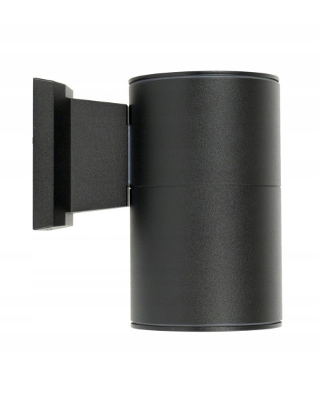 Nowoczesny kinkiet zewnętrzny ADELA E27 - elegancka oprawa z aluminiowym wykończeniem w kolorze czarnym, IP54.