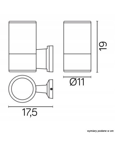 Nowoczesny kinkiet zewnętrzny ADELA E27 - elegancka oprawa z aluminiowym wykończeniem w kolorze czarnym, IP54.