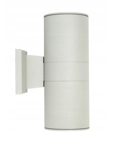 Elegancki kinkiet ogrodowy ADELA szary E27, dwustronne światło, aluminium, IP54 - nowoczesne oświetlenie zewnętrzne