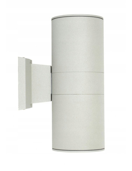 Elegancki kinkiet ogrodowy ADELA szary E27, dwustronne światło, aluminium, IP54 - nowoczesne oświetlenie zewnętrzne