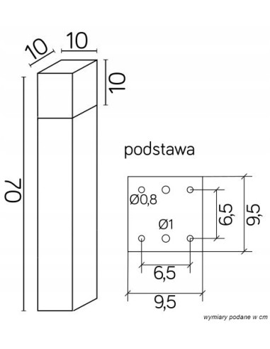 Lampa zewnętrzna CUBE CB-MAX 700 AL - eleganckie oświetlenie w srebrze do ogrodu, alejek i podjazdów z możliwością wymiany E27.