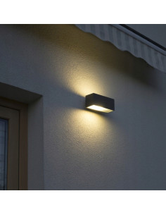 Kinkiet Zewnętrzny Zen LED E27 Szary, Dwustronne Oświetlenie, Aluminium, IP54, Wysokiej Jakości, Su-ma