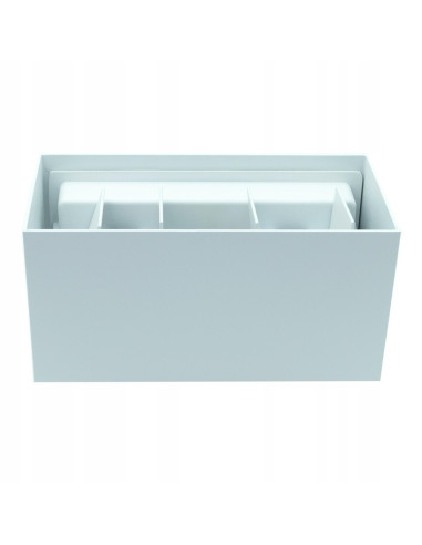 Nowoczesna lampa ogrodowa LED LEO II, regulowany kinkiet IP54, biały aluminium, 4x3W, idealna do wnętrz i ogrodu