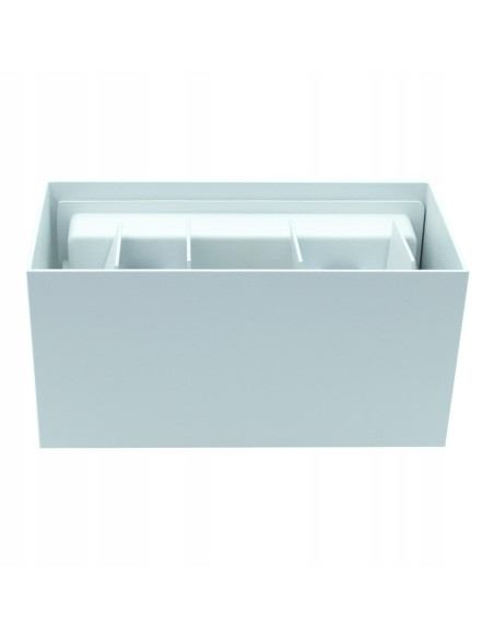 Nowoczesna lampa ogrodowa LED LEO II, regulowany kinkiet IP54, biały aluminium, 4x3W, idealna do wnętrz i ogrodu