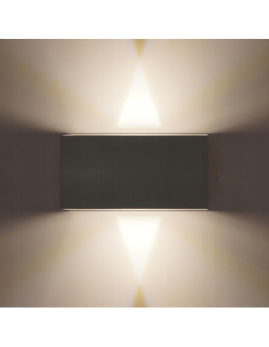 Nowoczesna lampa ogrodowa LED LEO II, regulowany kinkiet IP54, biały aluminium, 4x3W, idealna do wnętrz i ogrodu