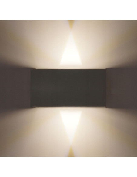 Nowoczesna lampa ogrodowa LED LEO II, regulowany kinkiet IP54, biały aluminium, 4x3W, idealna do wnętrz i ogrodu