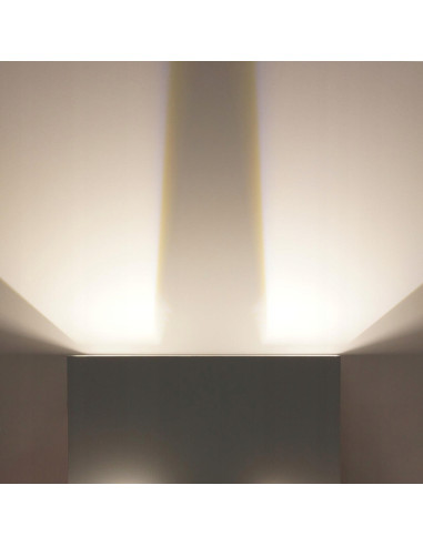 Nowoczesna lampa ogrodowa LED LEO II, regulowany kinkiet IP54, biały aluminium, 4x3W, idealna do wnętrz i ogrodu