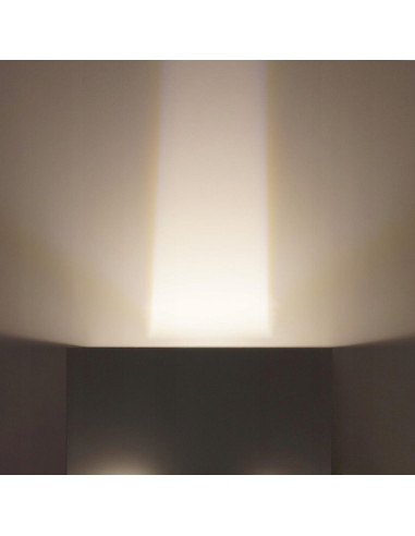 Nowoczesna lampa ogrodowa LED LEO II, regulowany kinkiet IP54, biały aluminium, 4x3W, idealna do wnętrz i ogrodu