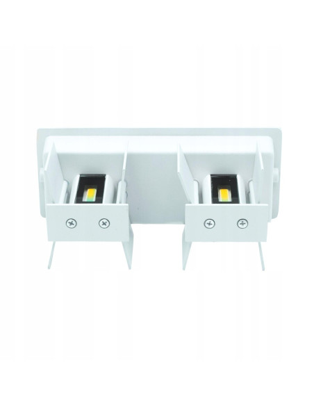 Nowoczesna lampa ogrodowa LED LEO II, regulowany kinkiet IP54, biały aluminium, 4x3W, idealna do wnętrz i ogrodu