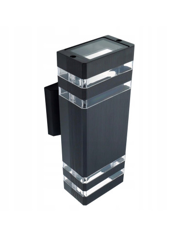 Lampa ogrodowa VELA II GU10 czarna z przezroczystymi akcentami – eleganckie oświetlenie zewnętrzne do Twojego domu