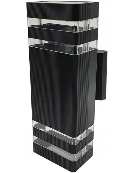 Lampa ogrodowa VELA II GU10 czarna z przezroczystymi akcentami – eleganckie oświetlenie zewnętrzne do Twojego domu