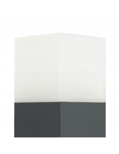 Lampa ogrodowa CUBE 83 cm, nowoczesna, prostokątna, szary aluminium, IP44, E27 - idealna do schodów i chodników