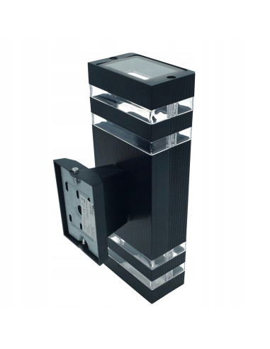 Lampa ogrodowa VELA II GU10 czarna z przezroczystymi akcentami – eleganckie oświetlenie zewnętrzne do Twojego domu