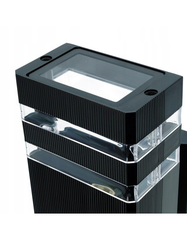 Lampa ogrodowa VELA II GU10 czarna z przezroczystymi akcentami – eleganckie oświetlenie zewnętrzne do Twojego domu