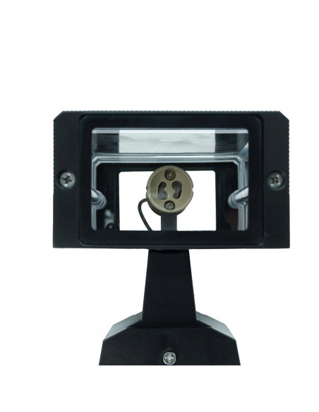 Lampa ogrodowa VELA II GU10 czarna z przezroczystymi akcentami – eleganckie oświetlenie zewnętrzne do Twojego domu