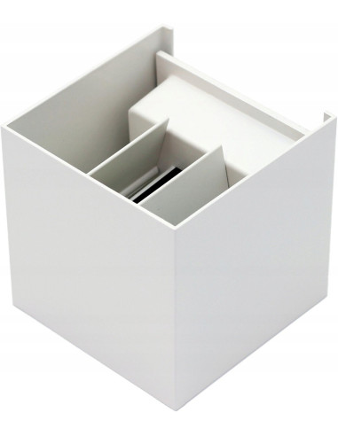 Lampa ogrodowa LED LEO z regulacją, biały, 6W, nowoczesny kinkiet IP54 do oświetlenia przestrzeni zewnętrznych