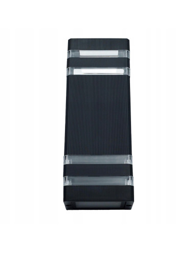 Lampa ogrodowa VELA II GU10 czarna z przezroczystymi akcentami – eleganckie oświetlenie zewnętrzne do Twojego domu