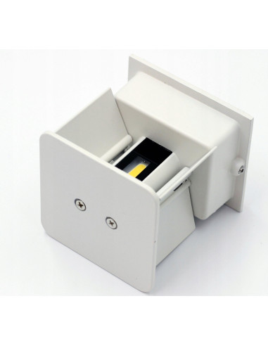 Lampa ogrodowa LED LEO z regulacją, biały, 6W, nowoczesny kinkiet IP54 do oświetlenia przestrzeni zewnętrznych