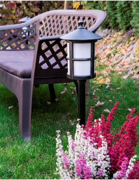 Elegancka lampa stojąca CORDOBA II – czarna, aluminiowa, idealna do ogrodu i na taras, wysokość 71 cm, IP23, E27