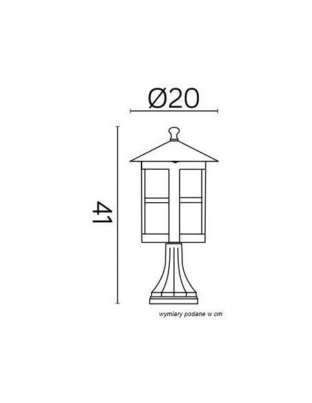 Lampa Stojąca Cordoba Su-ma - Czarna, Aluminiowa, 41 cm, IP23, E27 do Oświetlenia Tarasu i Ogrodu