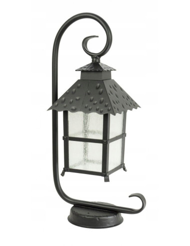 Lampa ogrodowa CADIZ E27 - elegancka lampa stojąca do tarasu i ogrodu, czarna, 53 cm, modernistyczny design.