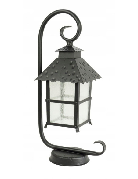 Lampa ogrodowa CADIZ E27 - elegancka lampa stojąca do tarasu i ogrodu, czarna, 53 cm, modernistyczny design.