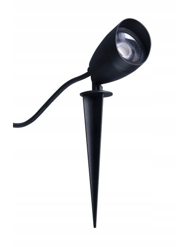 Reflektor LED FLOKI 6W z regulacją, czarny - nowoczesne oświetlenie do ogrodu IP65, 500 lm, elegancki design