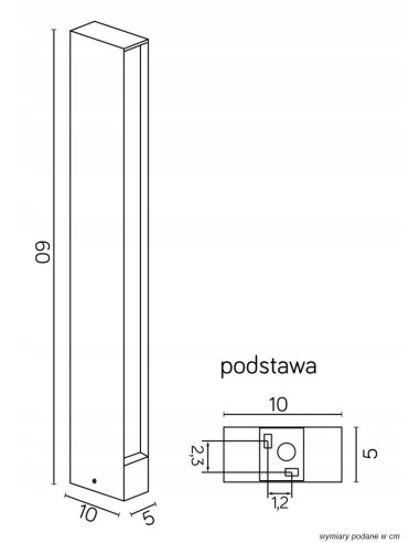 Nowoczesna lampa ogrodowa LED Su-ma LINEA 16702-600 - elegancka i energooszczędna lampa do przestrzeni zewnętrznych.