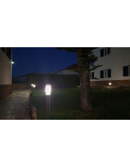 Lampa zewnętrzna INOX ST 022-450 BL, nowoczesne oświetlenie minimalistyczne z wymiennym źródłem E27, czarna 45 cm