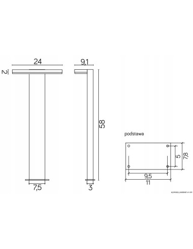 Nowoczesna lampa ogrodowa Su-ma FLER - eleganckie oświetlenie LED 10W, szare, IP54, 720 lumenów do ścieżek i alejek.