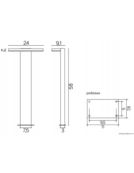 Nowoczesna lampa ogrodowa Su-ma FLER - eleganckie oświetlenie LED 10W, szare, IP54, 720 lumenów do ścieżek i alejek.