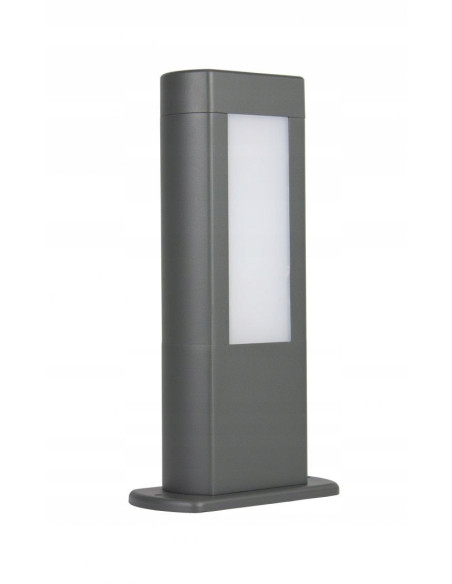 Prostokątna lampa ogrodowa LED EVO szara, 560 LM, odporna na warunki atmosferyczne, idealna do tarasu i ogrodu.
