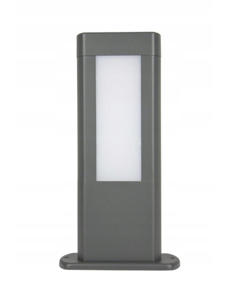 Prostokątna lampa ogrodowa LED EVO szara, 560 LM, odporna na warunki atmosferyczne, idealna do tarasu i ogrodu.