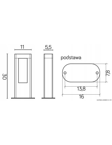 Prostokątna lampa ogrodowa LED EVO szara, 560 LM, odporna na warunki atmosferyczne, idealna do tarasu i ogrodu.