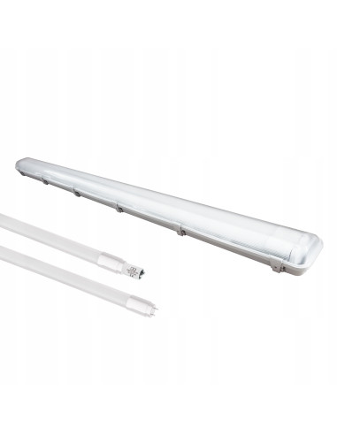 Oprawa LED Eko-Light 120 cm z Żarówkami T8, IP65 – Oświetlenie Warsztatowe i Garażowe, Białe Neutralne Światło