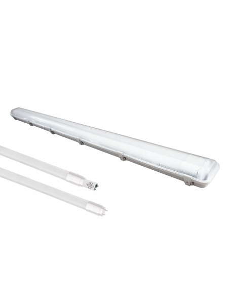 Oprawa LED Eko-Light 120 cm z Żarówkami T8, IP65 – Oświetlenie Warsztatowe i Garażowe, Białe Neutralne Światło