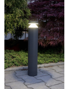 Lampa ogrodowa Delta 50 cm - Elegancka lampa LED szara, IP44, 440 lumenów, idealna do oświetlenia drogi dojazdowej