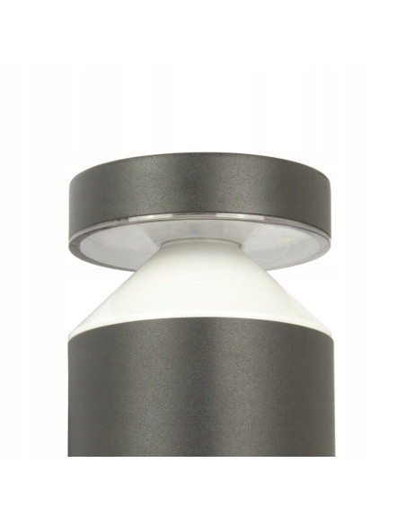 Lampa ogrodowa Delta 50 cm - Elegancka lampa LED szara, IP44, 440 lumenów, idealna do oświetlenia drogi dojazdowej