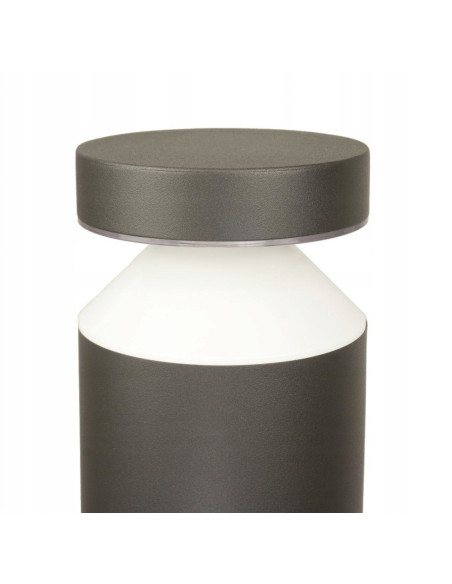 Lampa ogrodowa Delta 50 cm - Elegancka lampa LED szara, IP44, 440 lumenów, idealna do oświetlenia drogi dojazdowej