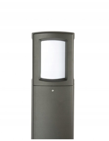 Nowoczesny słupek oświetleniowy Tales E27, szary, 100 cm, elegancki i wytrzymały do przestrzeni zewnętrznych