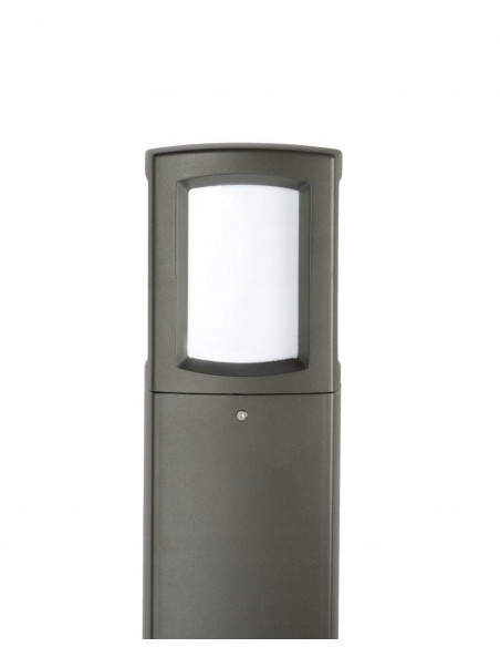 Nowoczesny słupek oświetleniowy Tales E27, szary, 100 cm, elegancki i wytrzymały do przestrzeni zewnętrznych