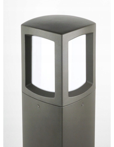 Nowoczesny słupek oświetleniowy Tales E27, szary, 100 cm, elegancki i wytrzymały do przestrzeni zewnętrznych