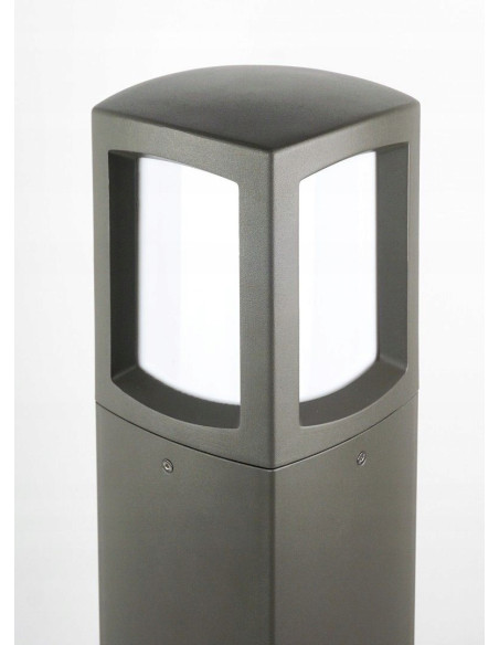 Nowoczesny słupek oświetleniowy Tales E27, szary, 100 cm, elegancki i wytrzymały do przestrzeni zewnętrznych