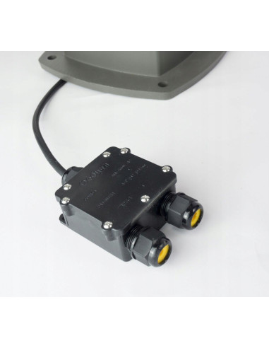 Nowoczesny słupek oświetleniowy Tales E27, szary, 100 cm, elegancki i wytrzymały do przestrzeni zewnętrznych