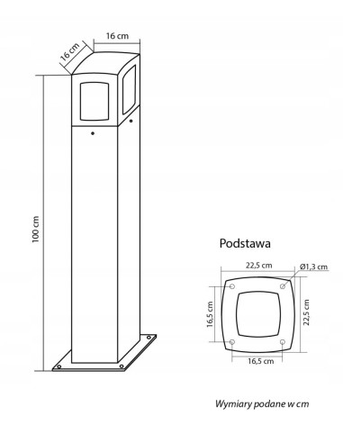 Nowoczesny słupek oświetleniowy Tales E27, szary, 100 cm, elegancki i wytrzymały do przestrzeni zewnętrznych